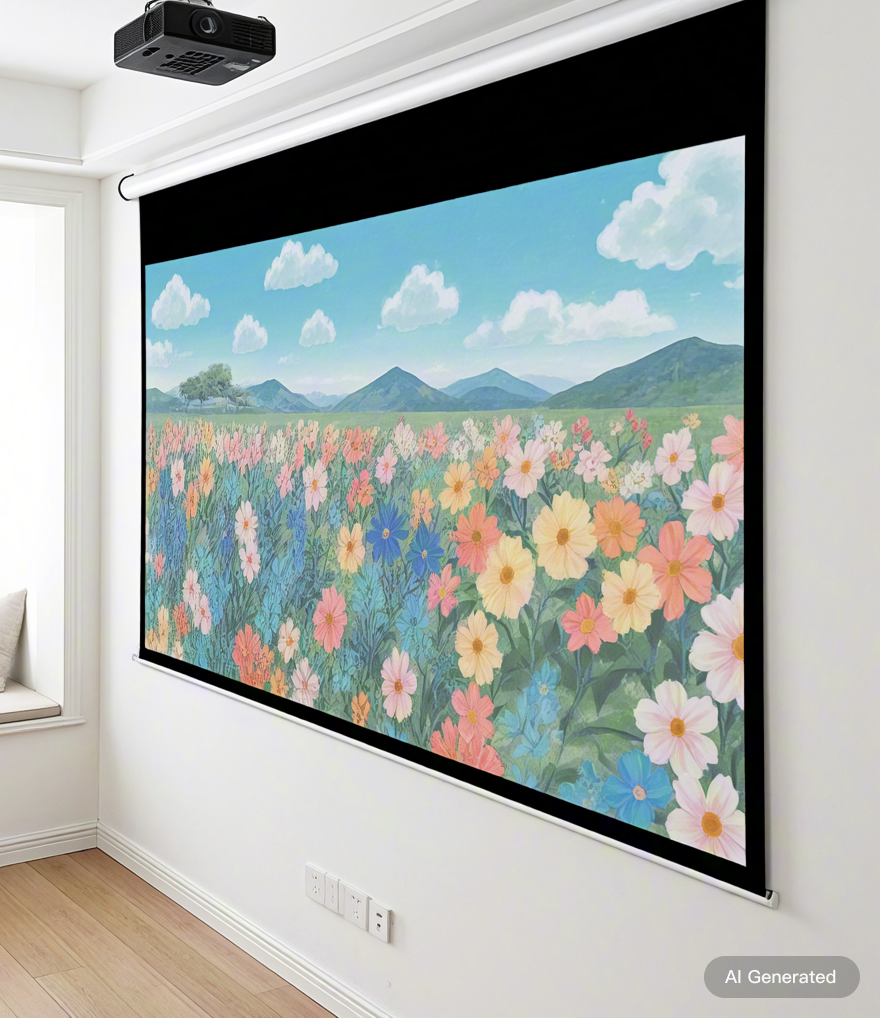 完美投影体验：如何正确悬挂投影仪幕布